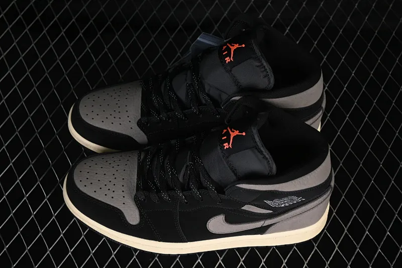 All categories Air Jordan Jordan series basketball shoes Air Jordan 1 Mid Air Jordan 1 Mid AJ1 Joe 1 gray black Chinese culture and leisure sneakers IB7110-002
